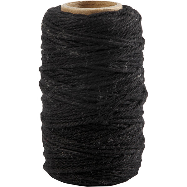 Creativ Company Katoenkoord, dikte 1,1 mm, zwart, 50 m/ 1 rol