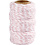 Creativ Company Katoenkoord, dikte 1,1 mm, wit/lichtrood, 50 m/ 1 rol