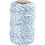 Creativ Company Katoenkoord, dikte 1,1 mm, wit/lichtblauw, 50 m/ 1 rol