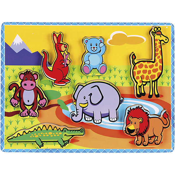 VIGA VIGA stevige houten legpuzzel, 1 stuk