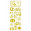 Creativ Company Stickers, om de wereld, vel 10x24 cm, ca. 15 stuk, goud, 1 vel