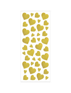 Creativ Company Glitterstickers, harten, vel 10x24 cm, goud, 2 vel/ 1 doos