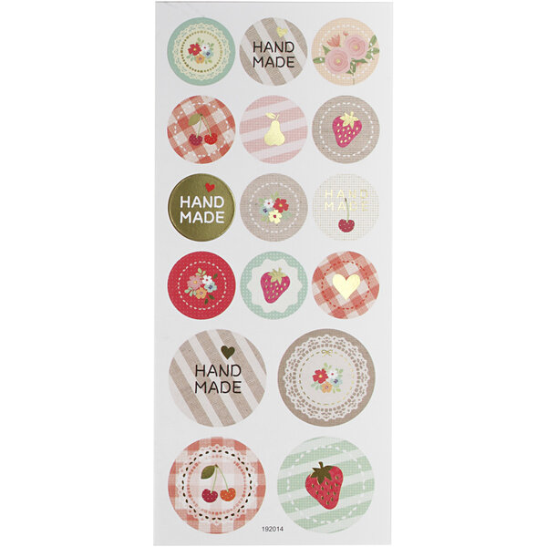 Creativ Company Stickers, handmade, vel 10x23 cm, ca. 16 stuk, 1 vel