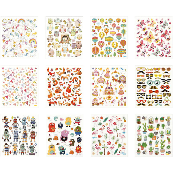 Creativ Company Stickerboek, hele jaar, vel 15x16,5 cm, 12 vel/ 1 stuk