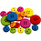 Creativ Company Houten knopen, d 12-20 mm, 2-4 gaten, diverse kleuren, 360 stuk/ 1 doos