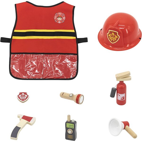 VIGA VIGA brandweerset, 8 onderdelen/ 1 doos