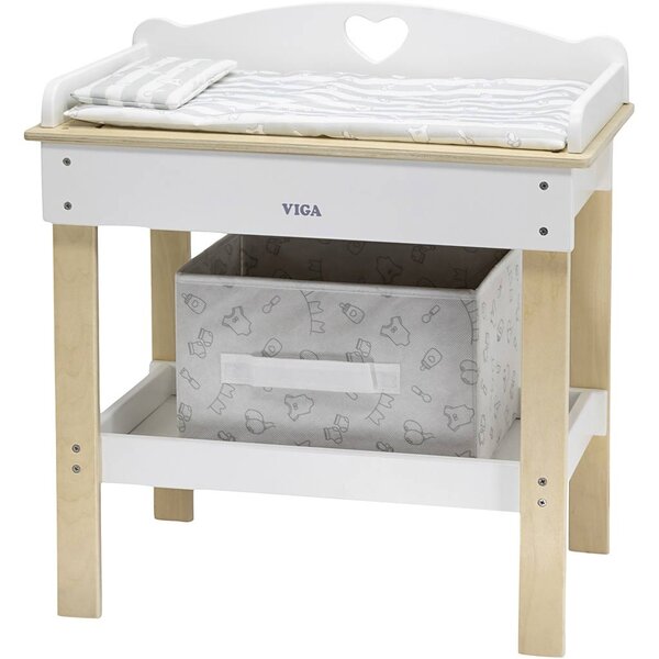 VIGA VIGA poppencommode met badkuip, H: 50 cm, L: 54,5 cm, B: 30 cm, 1 stuk