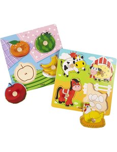 VIGA VIGA houten legpuzzels met knoppen
