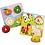VIGA VIGA houten legpuzzels met knoppen, fruit en boerderijdieren, afm 22x22 cm, 2x4 delen, 2 onderdelen/ 1 set