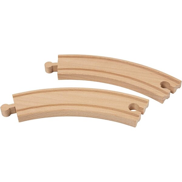 VIGA VIGA spoorweg, Lange bocht, L: 15,8 cm, 4 stuk/ 1 doos