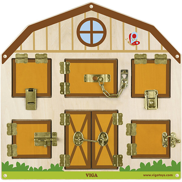 VIGA VIGA huis op slot activiteitenbord, afm 44x44 cm, 1 stuk