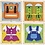 VIGA VIGA spel om je aan te kleden, afm 44x44 cm, 4 onderdelen/ 1 set
