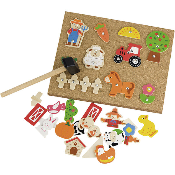 VIGA VIGA hamermozaïek set, boerderij, afm 23x18 cm, 1 stuk