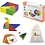VIGA Magnetisch Tangram, H: 1 cm, L: 10 cm, B: 10 cm, 35 onderdelen/ 1 doos