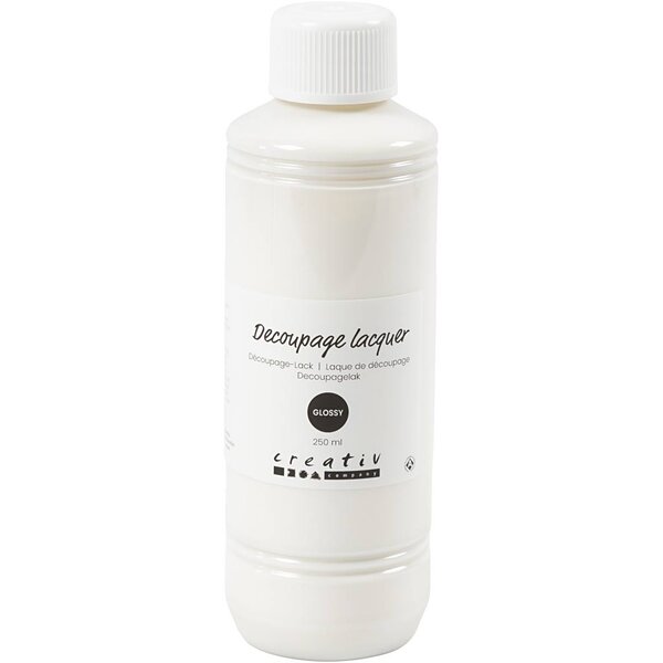 Decoupagelak, glossy, 250 ml/ 1 fles