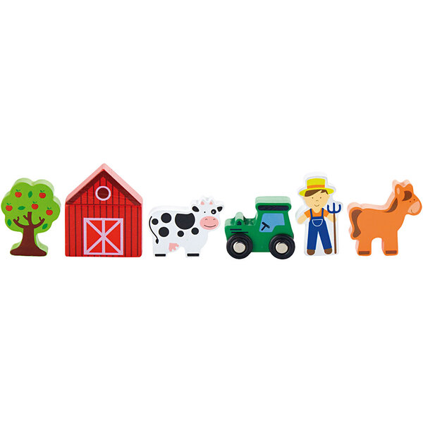 VIGA VIGA spoorwegaccessoires, boerderij, 6 onderdelen/ 1 set