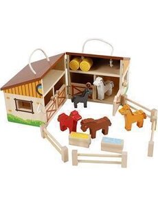 VIGA VIGA speelgoed paardenstal, afm 24,5x16,5x15 cm, 1 doos