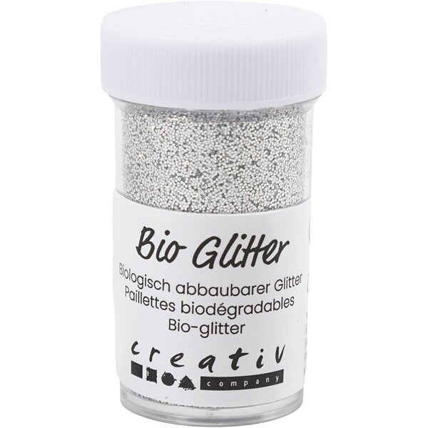 Creativ Company Bio Sparkles, zilver, 27 ml/ 1 Doosje