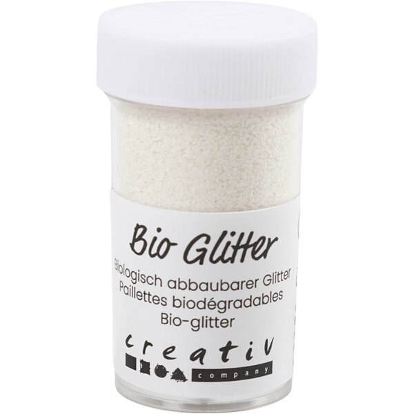 Creativ Company Bio Sparkles, wit, 27 ml/ 1 Doosje