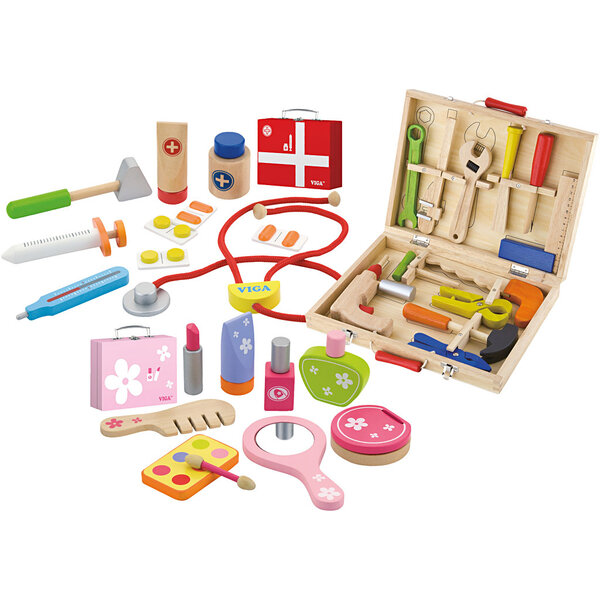 VIGA VIGA Houten Speelset, 33 onderdelen/ 1 set