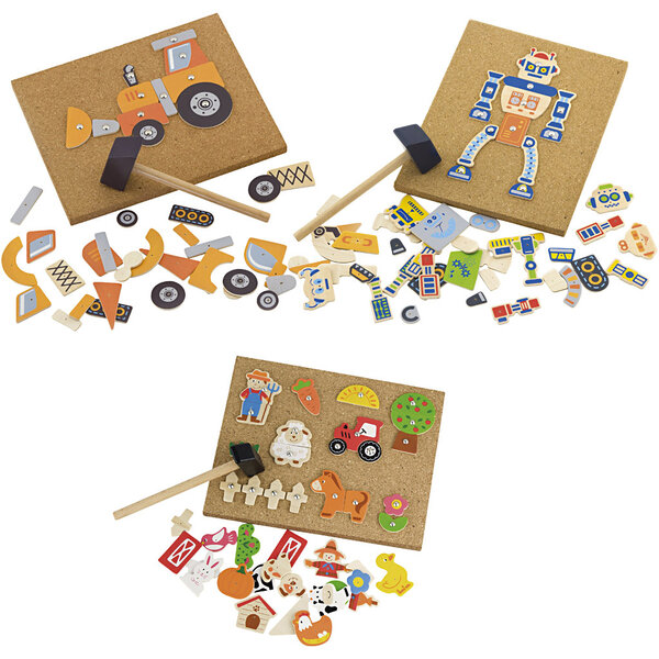VIGA VIGA hamermozaïek set, afm 23x18 cm, 3 set/ 1 doos