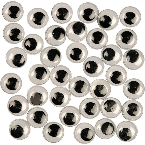 Creativ Company Wiebelogen, niet zelfklevend, d 12 mm, 30 stuk/ 1 doos