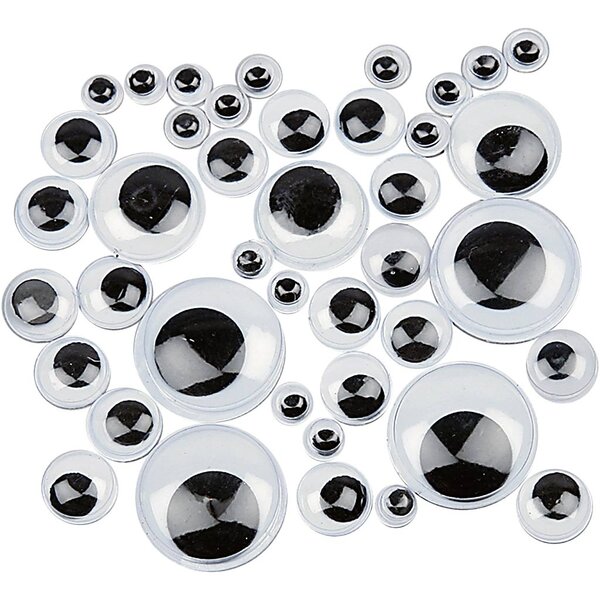 Creativ Company Wiebelogen, zelfklevend, d 4-20 mm, 1100 div/ 1 doos