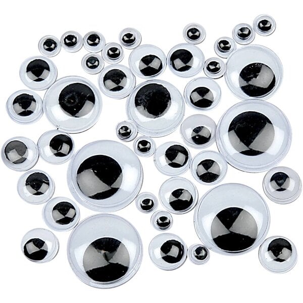 Creativ Company Wiebelogen, niet zelfklevend, d 4-20 mm, 1100 div/ 1 doos