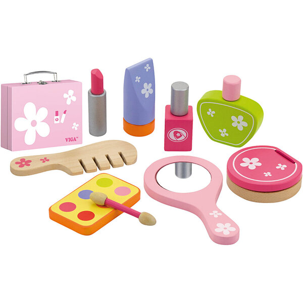 VIGA VIGA houten schoonheidsspeelset, 10 onderdelen/ 1 set