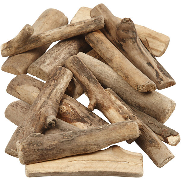 Creativ Company Hout mix, L: 6-14 cm, dikte 15 mm, 610 gr/ 1 doos