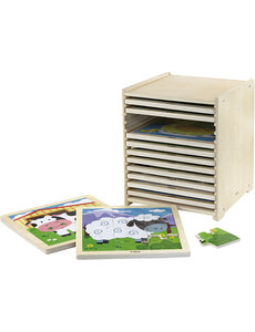 VIGA VIGA puzzelrek met 12 puzzels