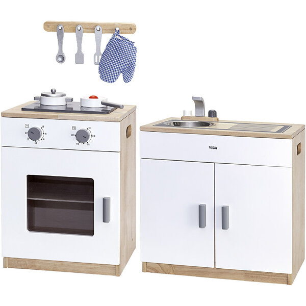 VIGA VIGA fornuis en spoelbak, H: 55 cm, D: 36, B: 40x65 cm, 2 onderdelen/ 1 set