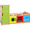 VIGA VIGA-houten speelkeuken, H: 54-92 cm, D: 36 cm, B: 160 cm, 4 onderdelen/ 1 set