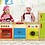 VIGA VIGA-houten speelkeuken, H: 54-92 cm, D: 36 cm, B: 160 cm, 4 onderdelen/ 1 set