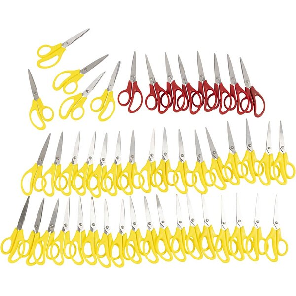 Creativ Company Kinderscharen, L: 12,5 cm, puntig, rechts- & linkshandig, 48 stuk/ 1 doos