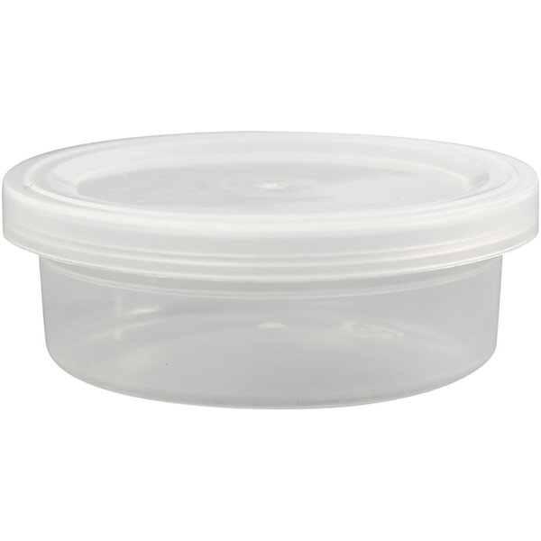 Creativ Company Plastic potje met deksel, H: 24 mm, d 68 mm, 45 ml, 20 stuk/ 1 doos