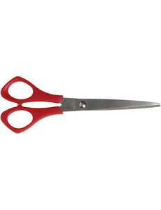 Creativ Company Schoolscharen, L: 16 cm, puntig, linkshandig, rood, 1 stuk
