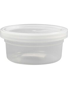 Creativ Company Plastic potje met deksel, H: 38 mm, d 84 mm, 125 ml, 20 stuk/ 1 doos