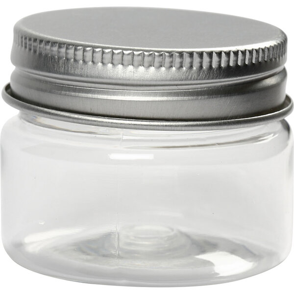 Creativ Company Potje met schroefdop, H: 35 mm, d 40 mm, 35 ml, 10 stuk/ 1 doos