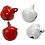 Creativ Company Belletjes, d 8 mm, rood/wit, 50 stuk/ 1 doos