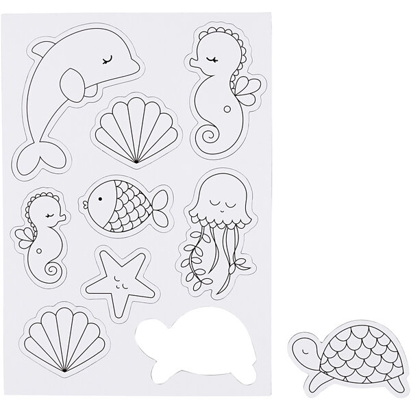 Creativ Company Magneten, zeefiguren, vel 14,85x21, 1 vel
