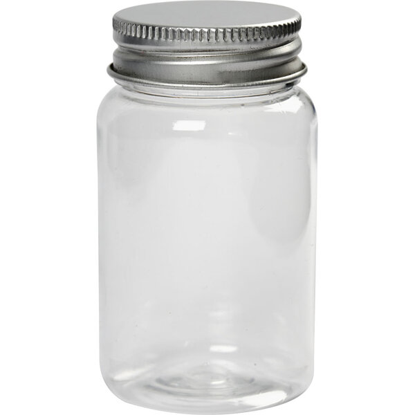 Creativ Company Potje met schroefdop, H: 77 mm, d 45 mm, 100 ml, 10 stuk/ 1 doos