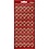 Creativ Company Stickers, harten, vel 10x23 cm, goud, rood glitter, 1 vel