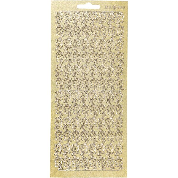 Creativ Company Stickers, randen, vel 10x23 cm, goud, 1 vel