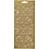 Creativ Company Stickers, harten, vel 10x23 cm, goud, 1 vel