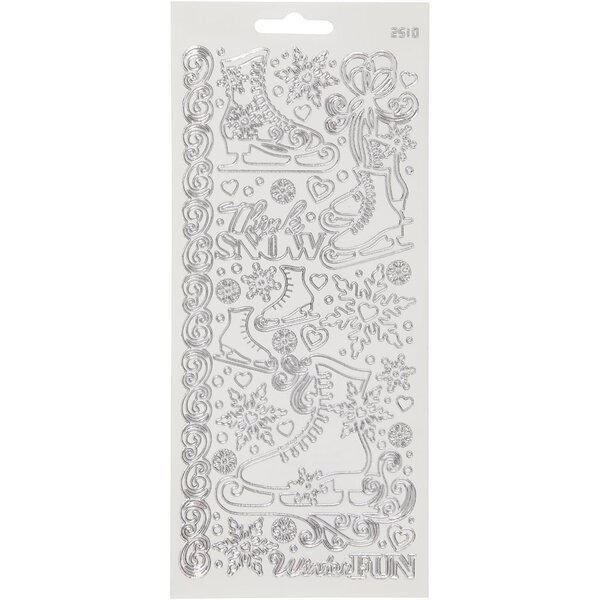 Creativ Company Stickers, schaatsen , vel 10x23 cm, 1 vel