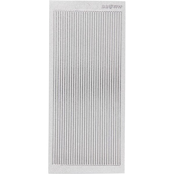 Creativ Company Stickers, randen, vel 10x23 cm, zilver, 1 vel