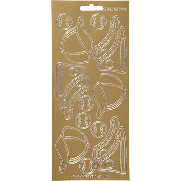 Creativ Company Stickers, sport, vel 10x23 cm, goud, 1 vel