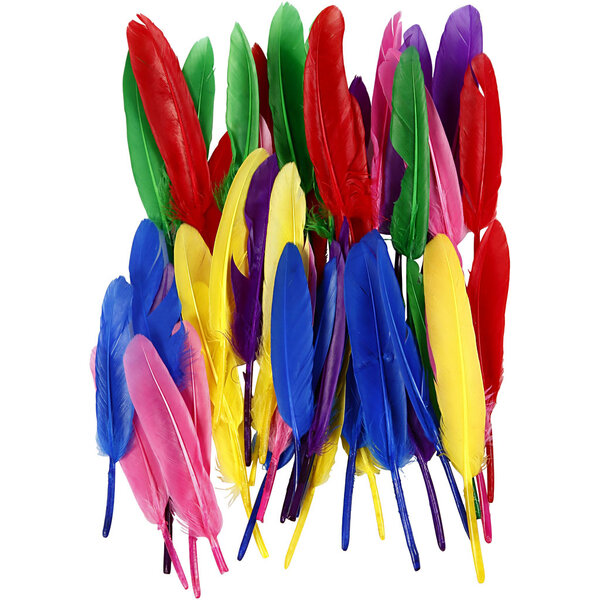 Creativ Company Veren, L: 13 cm, diverse kleuren, 48 stuk/ 1 doos