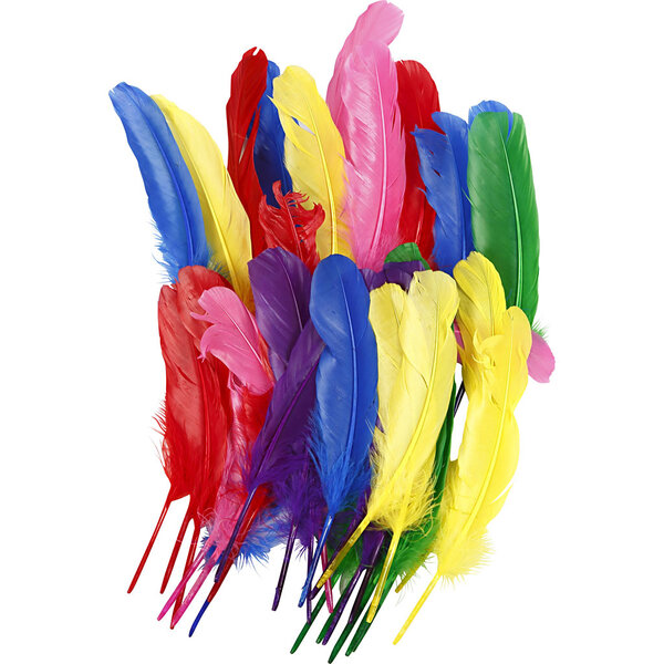 Creativ Company Veren, L: 20 cm, diverse kleuren, 36 stuk/ 1 doos